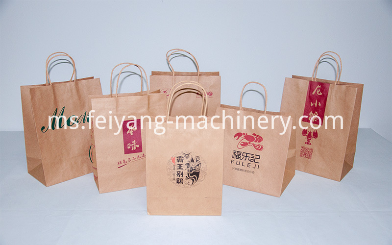 Beg Kertas Colorful Twisted Paper Rope Paper Bags Colorful Twisted Paper Rope